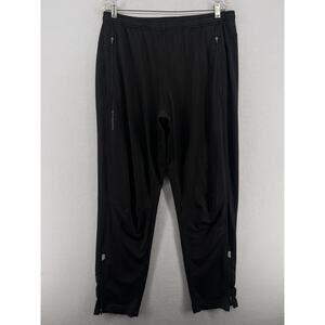 COLUMBIA Pants Mens XL Trail Track Running Tapered Ankle Zip Elastic Waist Black